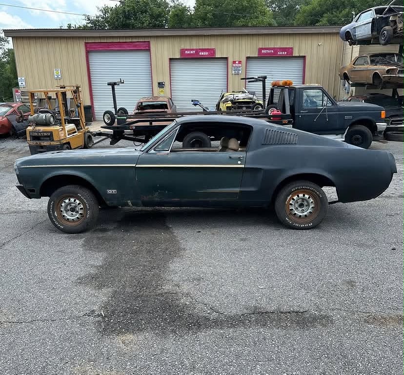 1968 Ford Mustang Fastback Highland green GT. 1 of 1 project for sale